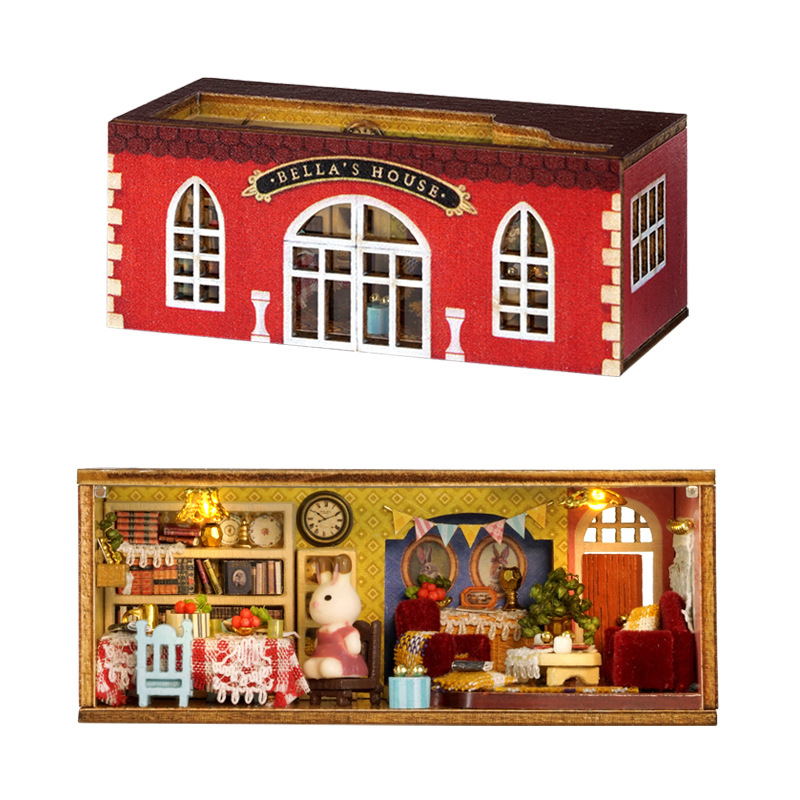 Cute Room DIY Cottage QH Series Building Blocks Small Town Can Be Single Can Be Assembled Mini Exquisite Toy Model