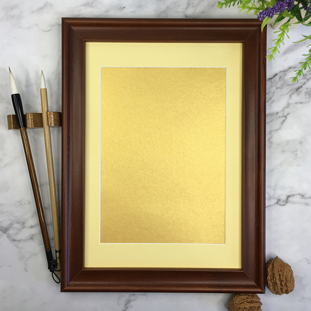 空白摆台毛笔钢笔手写书法装裱材料实木框字画摆件办公室书房挂画