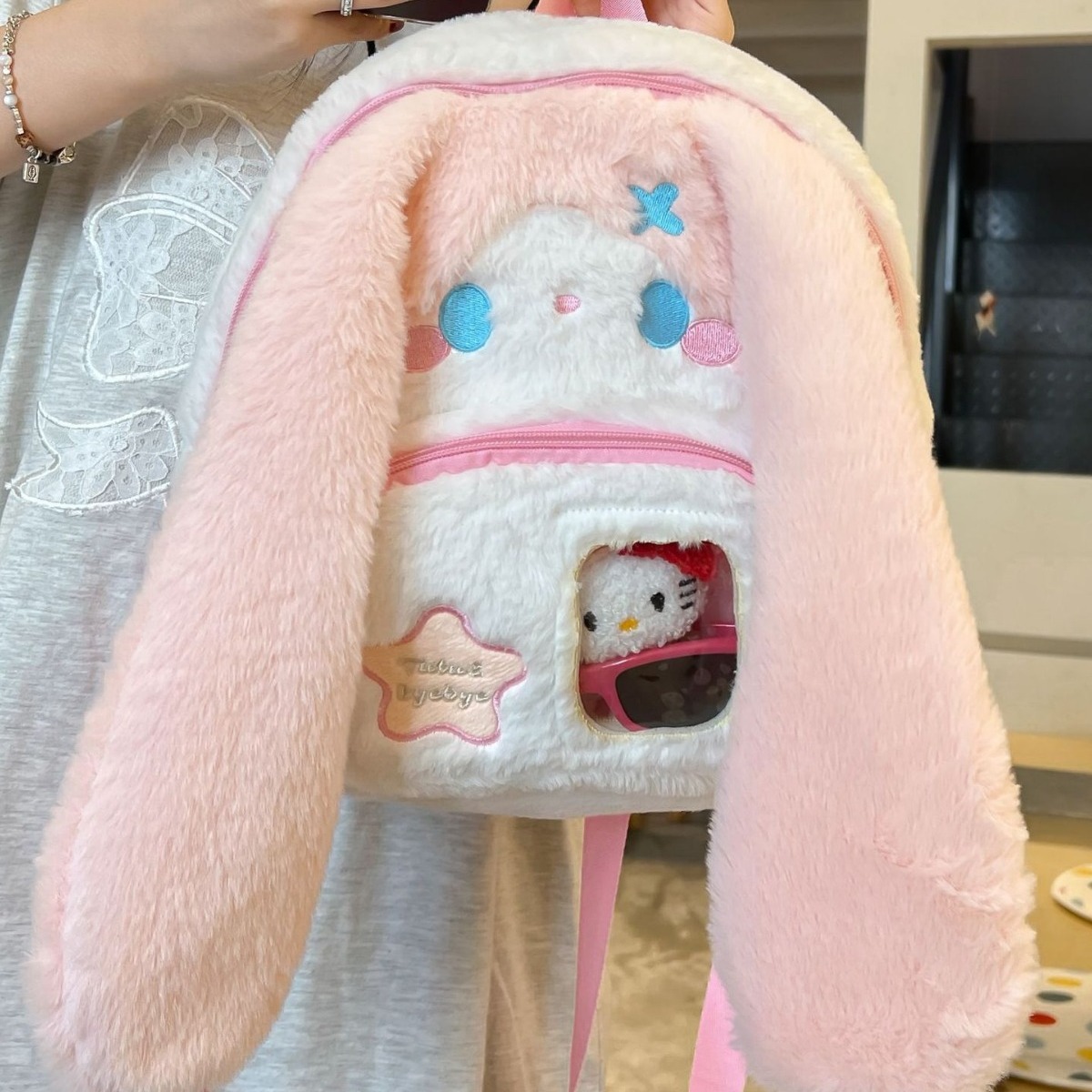 小红书新款可爱大耳朵小狗双肩包洛丽塔书包卡通幼儿园学生小背包