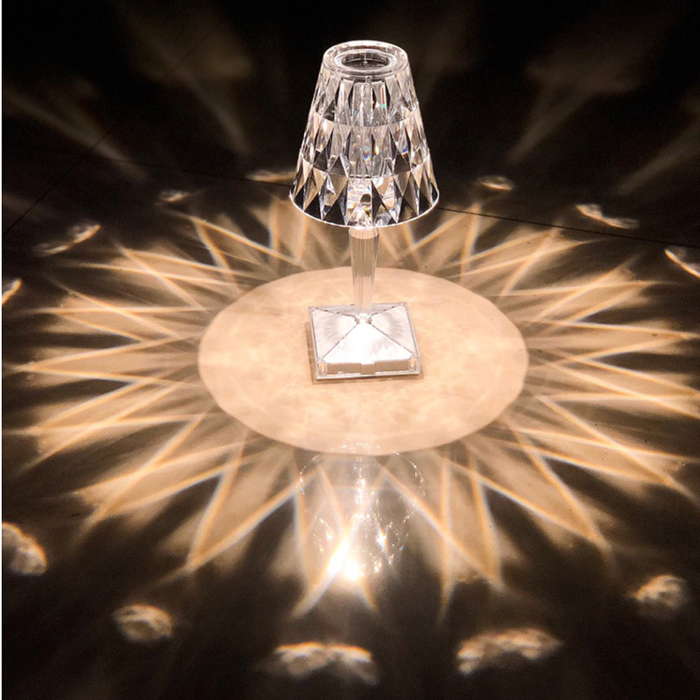 意大利kartell 水晶钻石台灯网红充电式小夜灯创意个性氛围灯厂家