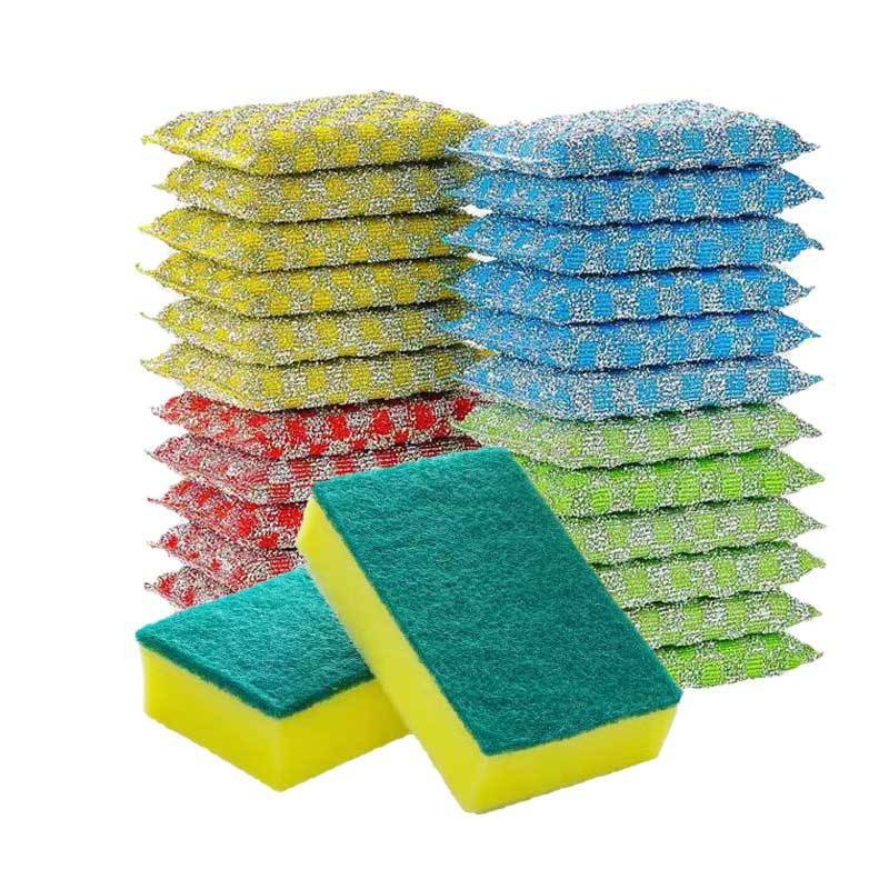 Four Seasons Lvkang Sponge Spong Mop High Density Effective Decontamination Household Kitchen Cleaning Dishcloth Scouring Pad