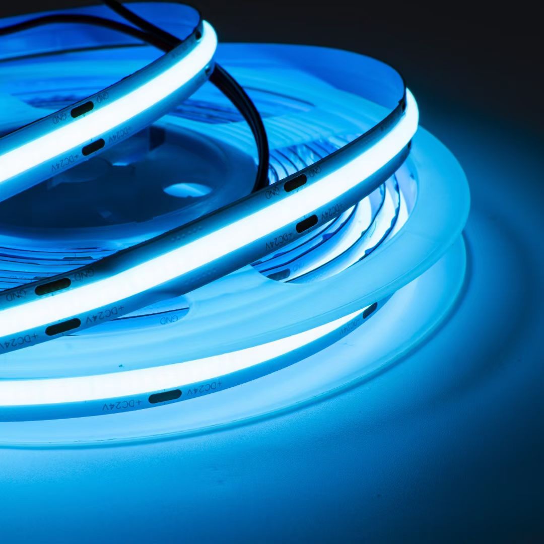 90高显指cob灯带免焊接头24v8mm板宽320灯12v线性灯led软性橱柜灯