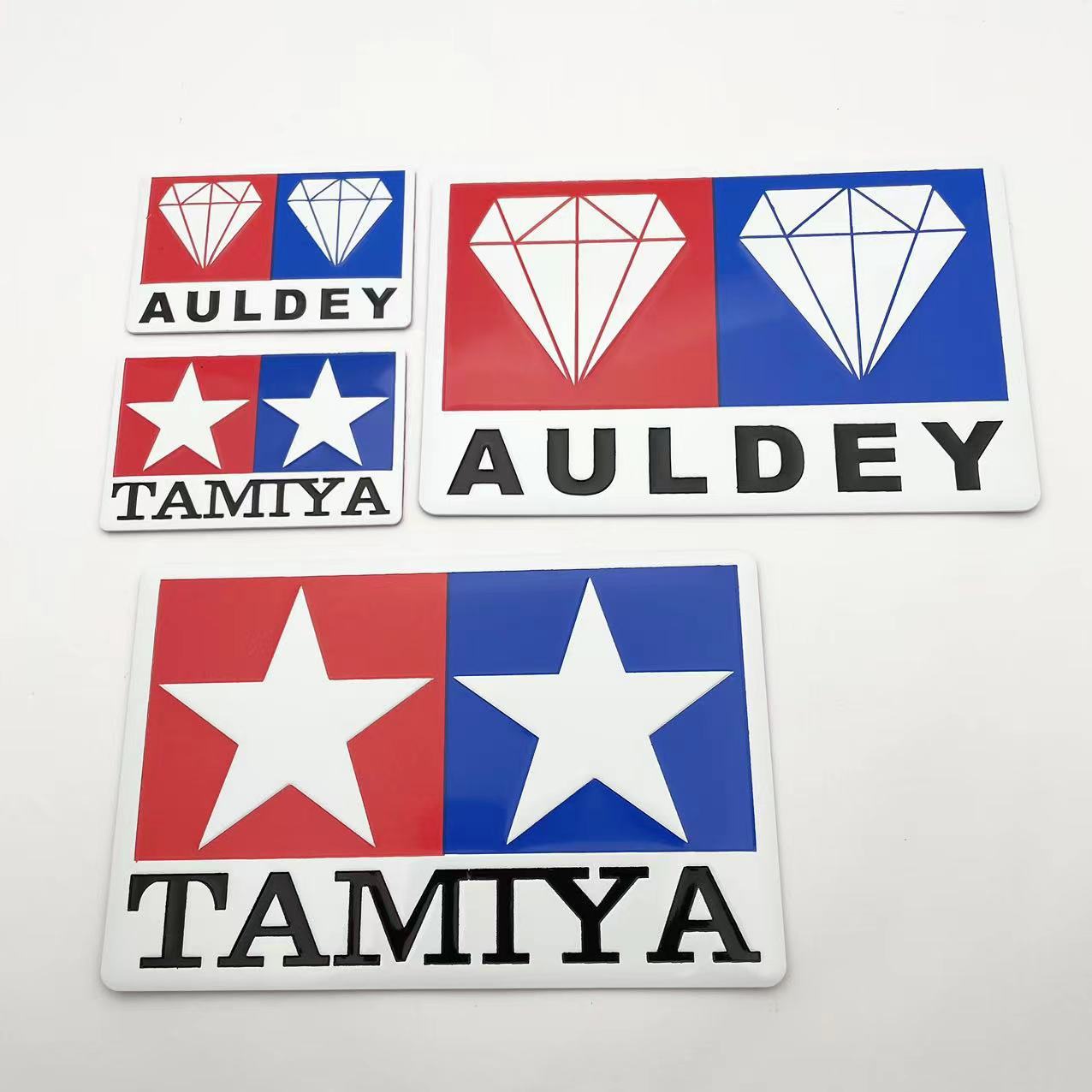 四驱兄弟双钻auldey 双星改装车tamiya田宫 金属车贴标铝标铭牌