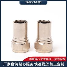 工厂批发RG6锥形挤压式F头连接器高频冷压制作同轴射频同轴连接器