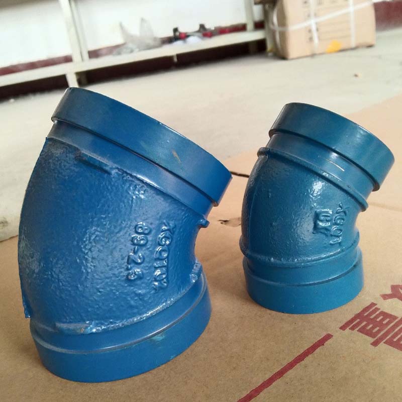 沟槽管件异径管 沟槽消防刚性卡箍配件 219沟槽连接件刚卡 型号全