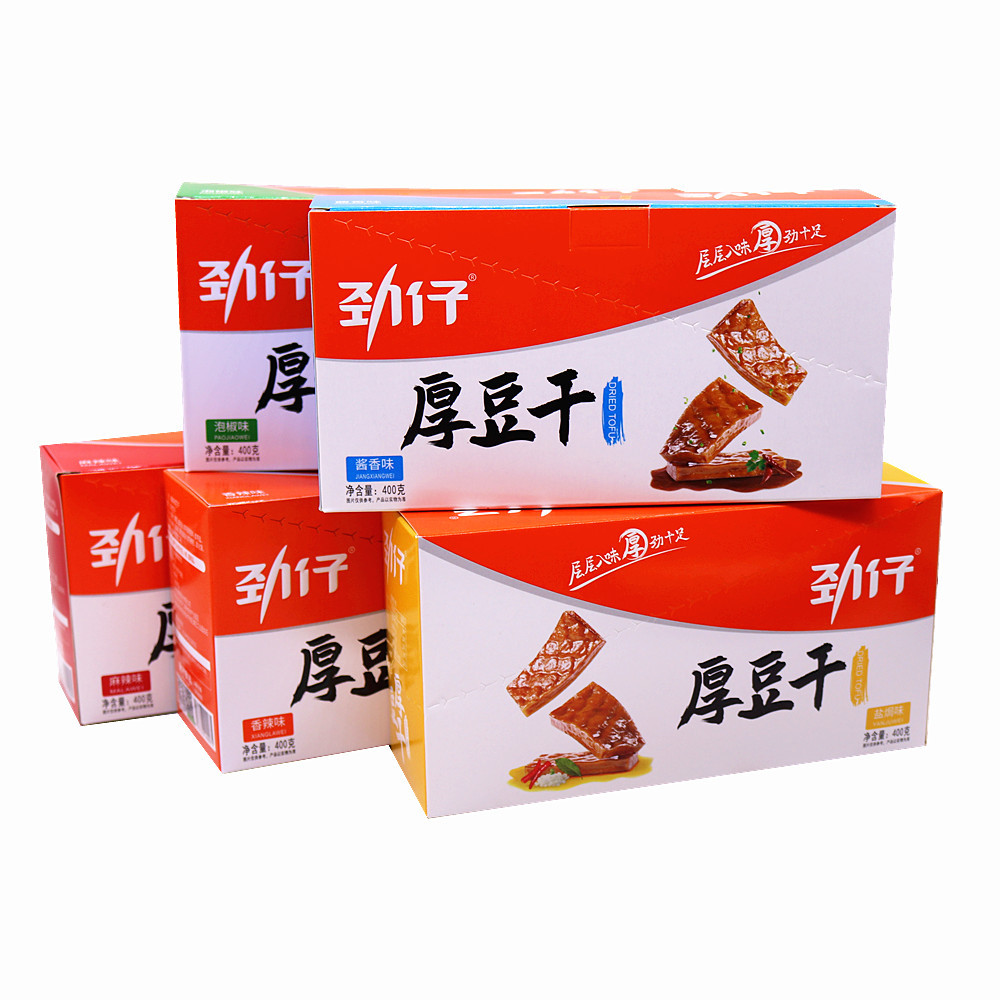 劲仔厚豆干湖南特产小包装零食小吃豆腐干麻辣汪涵代言豆干400g