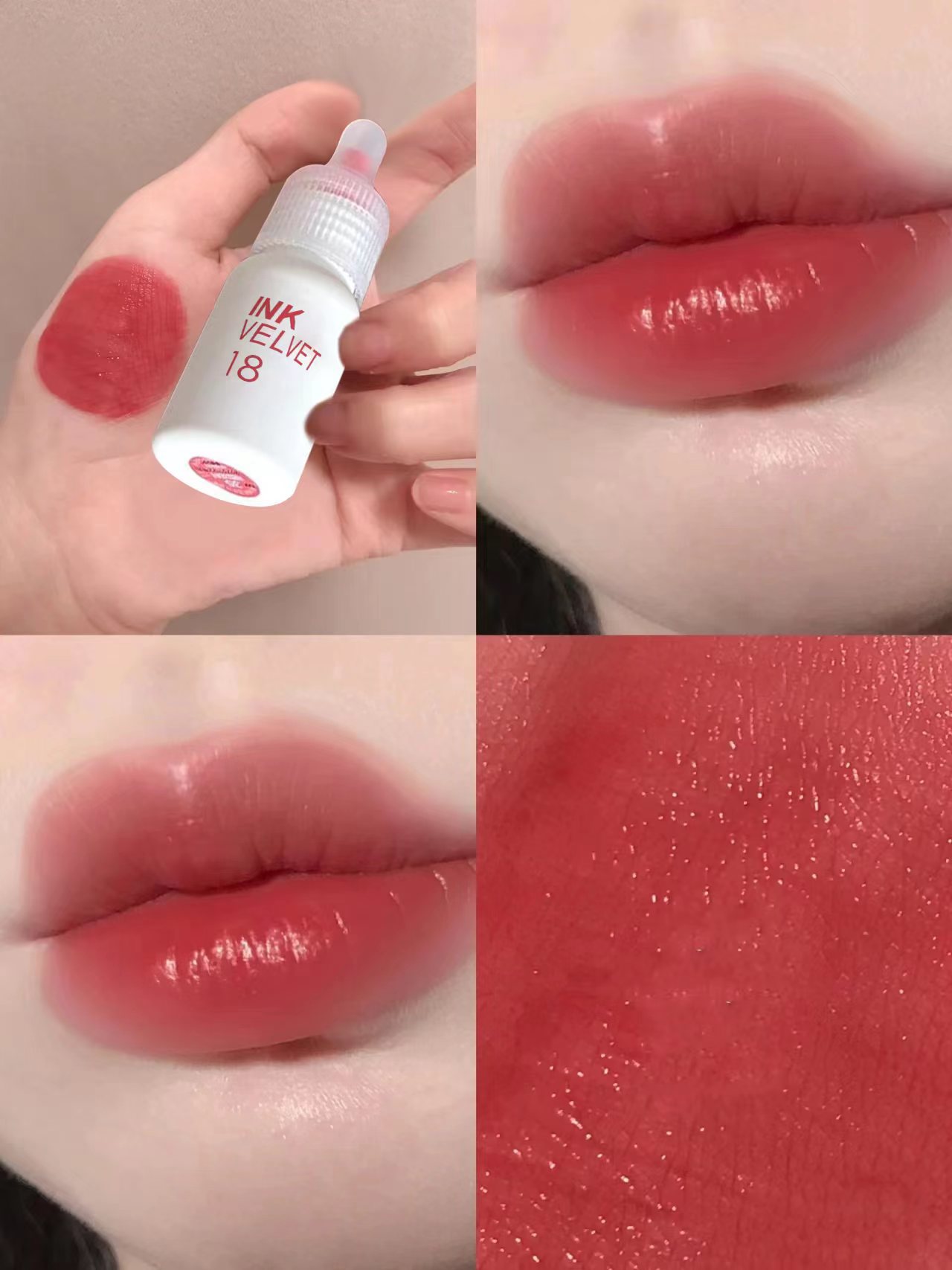 Small Feeding Bottle Lip Lacquer Mirror Water Light Full Lips Glass Lip Moisturizing Spring and Summer Light Pink Niche Lipstick Cheap Student