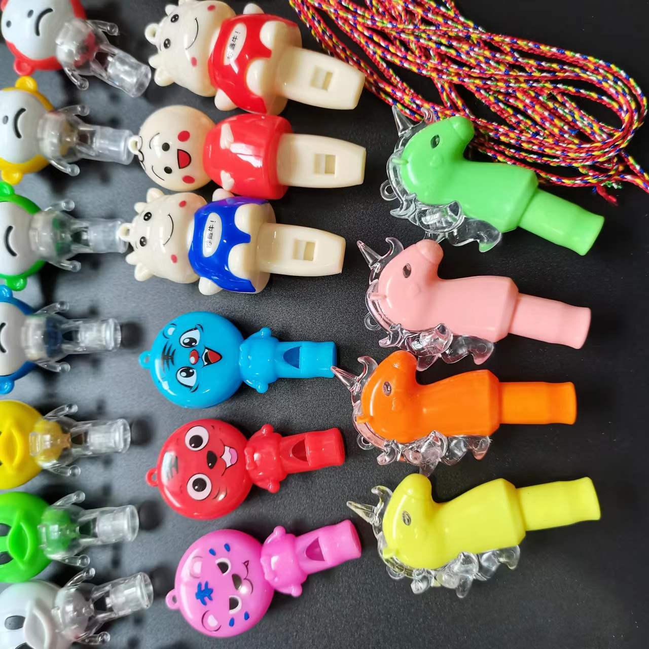 Luminous Whistle Keychain Pendant Children's Holiday Gifts Luminous Cartoon Small Toy Internet Celebrity Small Gift Gift