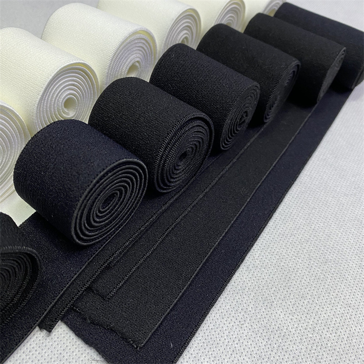 Factory in Stock 2-6cm Black and White Nylon Nylon High Elastic Elastic Band Wholesale Underwear Waist Yoga Elastic Band