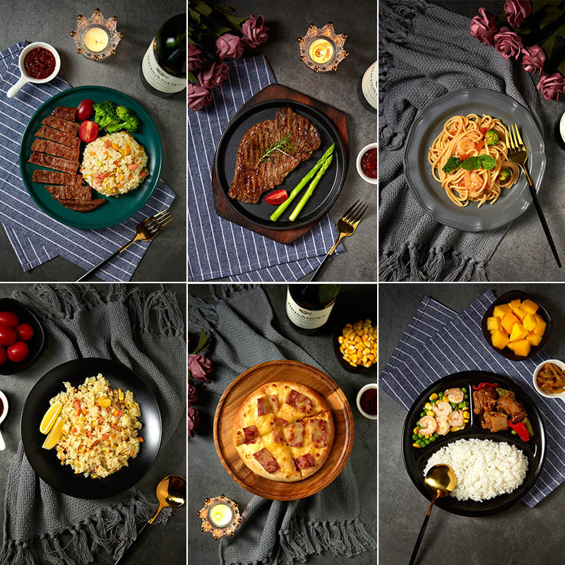 西餐牛排披萨意面快餐美食摄影摆拍拍摄拍照道具背景纸装饰摆件