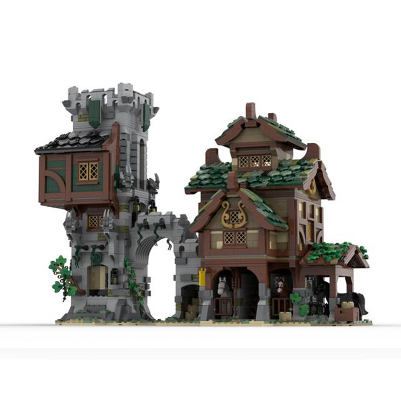 跨境热卖moc83831兼容乐高积木中世纪警卫塔守卫村庄建筑模型玩具
