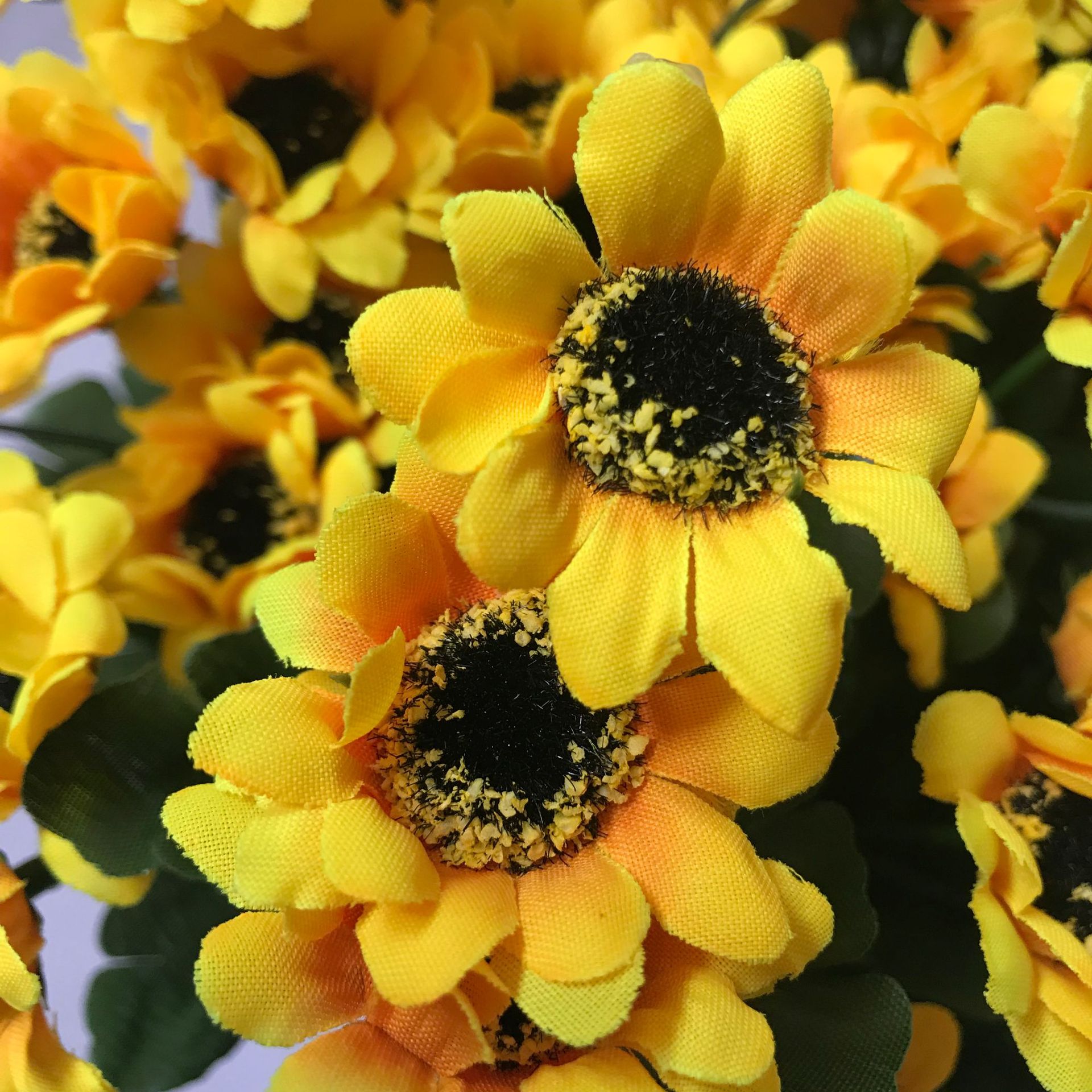 跨境外贸田园15朵小太阳花仿真花束向日葵家居装饰婚庆摄影摆件