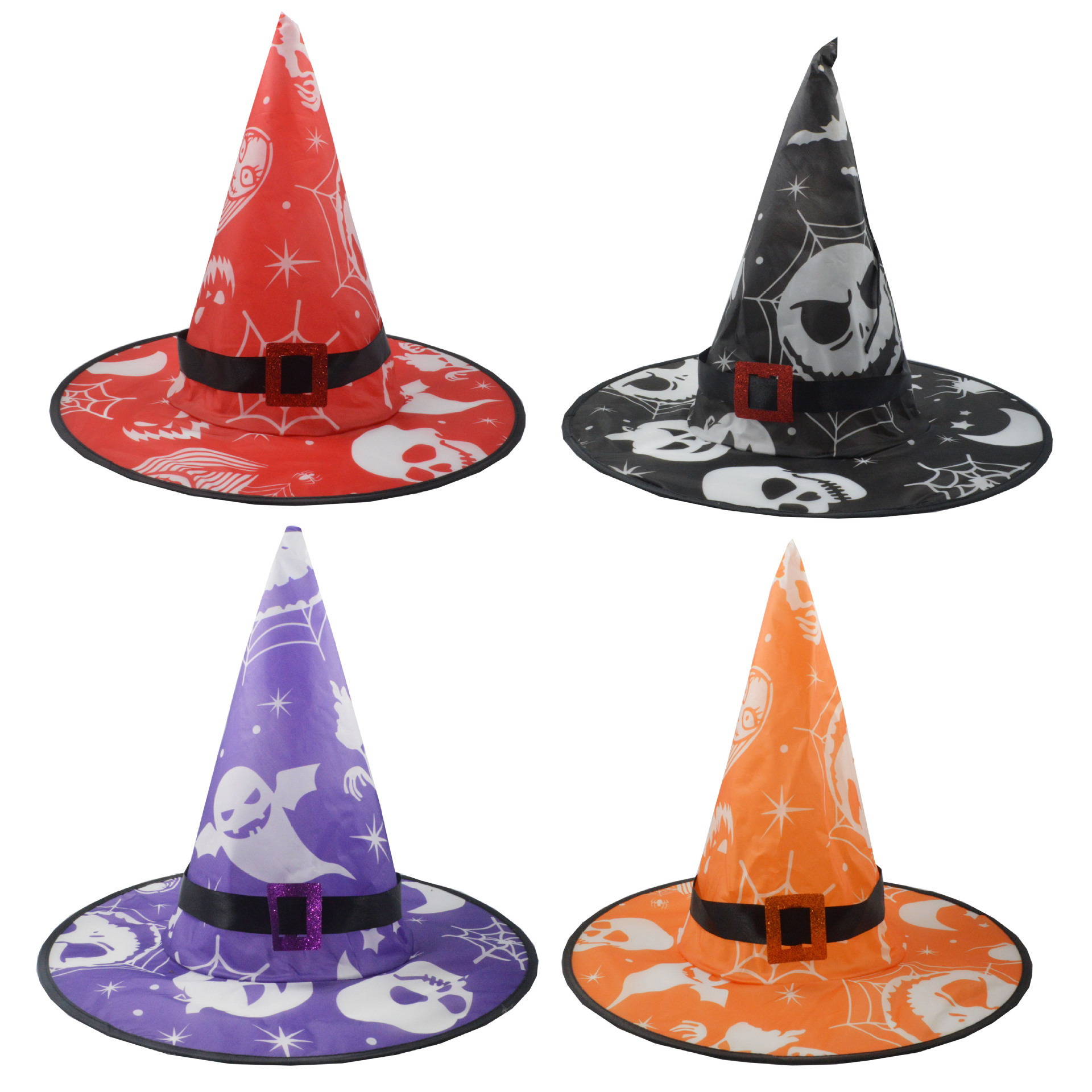 万圣节帽子巫师帽魔法帽巫婆帽女巫帽子南瓜帽魔法师帽子表演道具