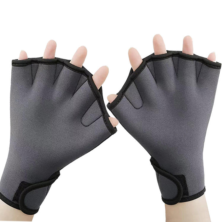 潜水料游泳手套鸭掌游泳手蹼氯丁橡胶划水手套成人儿童潜水手套