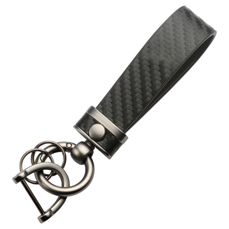 Carbon Fiber Key Buckle Anti-Lost Durable Key String Man Waist Mounted Carbon Fiber Grain Road Car Supplies