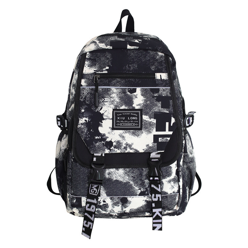 New College Students' Backpack Korean Harajuku Large Capacity Graffiti Schoolbag Men's Outdoor Travel Computer Backpack