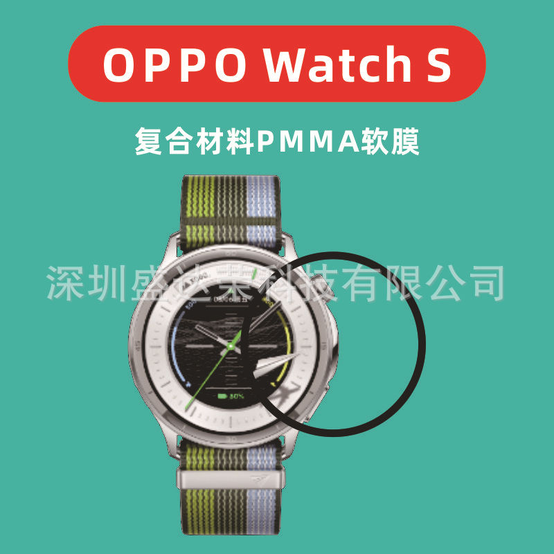 适用于OPPO Watch S复合材料pmma软膜oppowatch s水凝膜WatchS膜