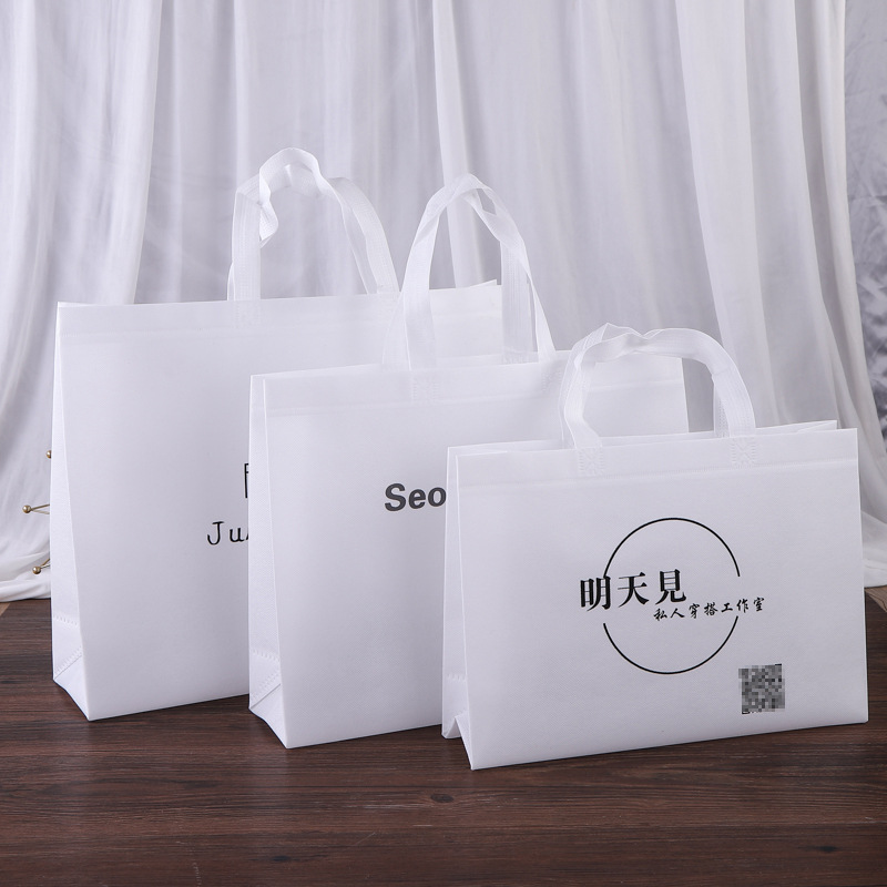 Factory Non-Woven Handbag Spot Gift Bag Printed Logo Film Cloth Bag Educational Advertising Shopping Bag