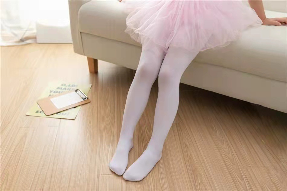 小脚丫打底连裤袜女童夏季洋气儿童舞蹈袜春秋韩版脚底防滑天鹅绒