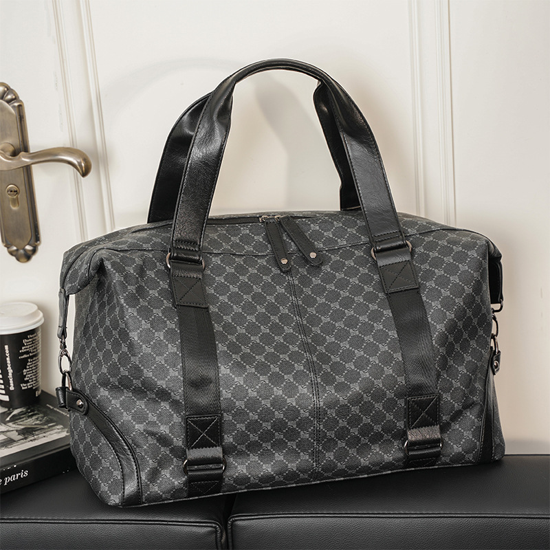 New Frosted Pu Men's Handbag Fashion Casual Messenger Bag Men's Pu Travel Bag Large Capacity Luggage Bag