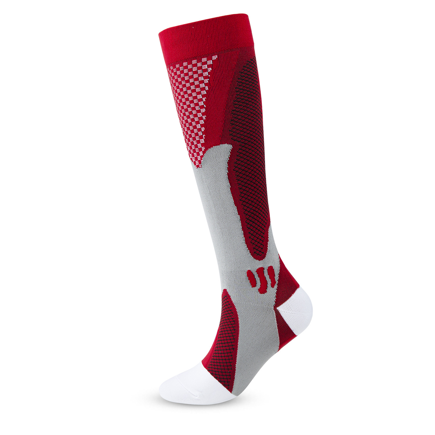 Amazon Cross-Border Nylon Compression Stockings Men and Women Riding Compression Socks Long Soccer Socks Outdoor Jogging Sports Socks