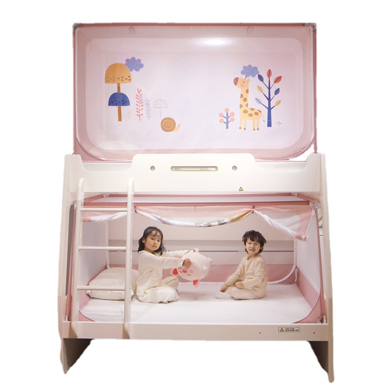 Cartoon Children's Mosquito Nets Upper and Lower Bunk Class a Bunk Bed Mosquito Net Three-Door Baby Drop-Resistant Anti-Fall Bed Babies' Mosquito Net