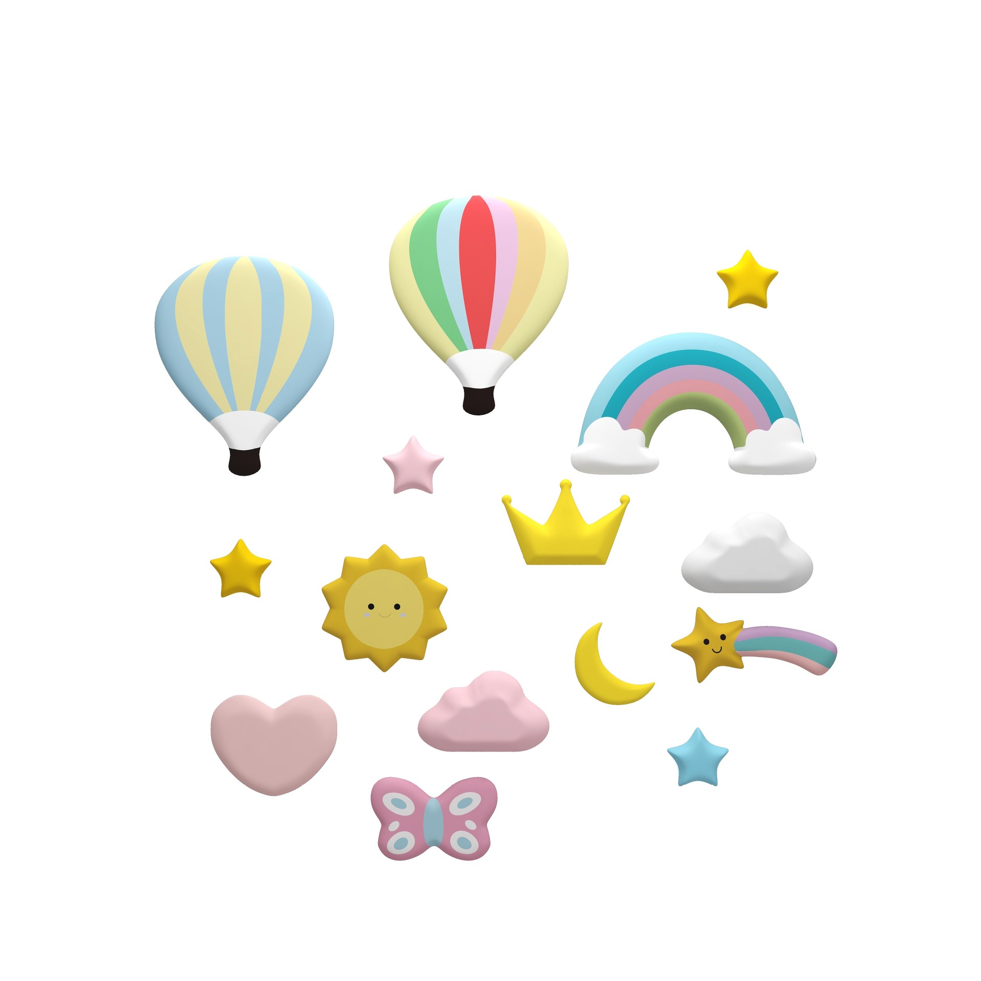 星月 公共 立体墙贴卡通儿童房防撞软包墙贴宿舍幼儿园榻榻米软包