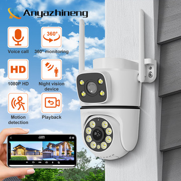 无线wif摄像机室内外高清1080p夜视仪手机远程双目监控摄像头批发