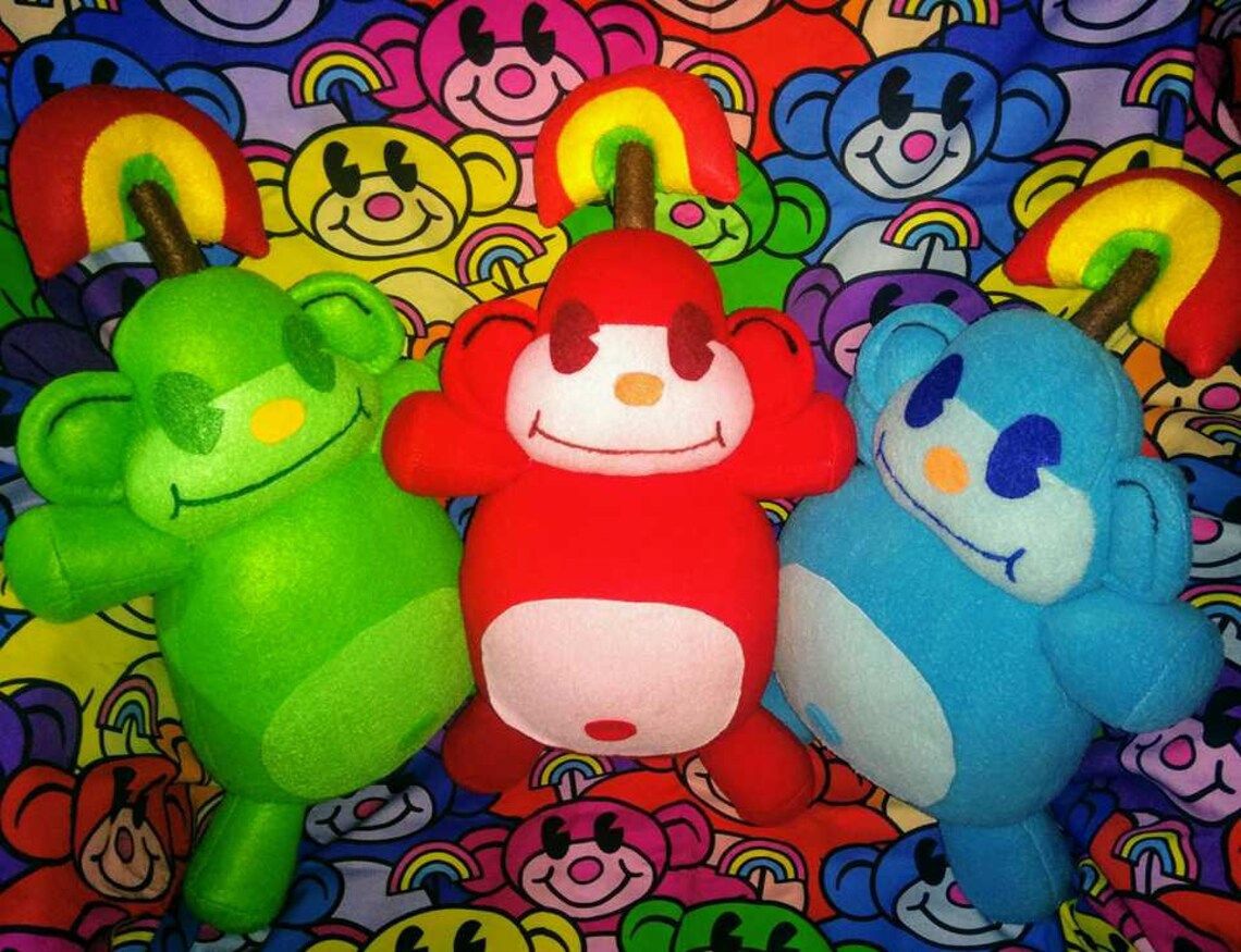 plush 彩虹猴公仔毛绒玩具毛绒玩偶抖音爆款发光可爱圆滚滚猴子送小