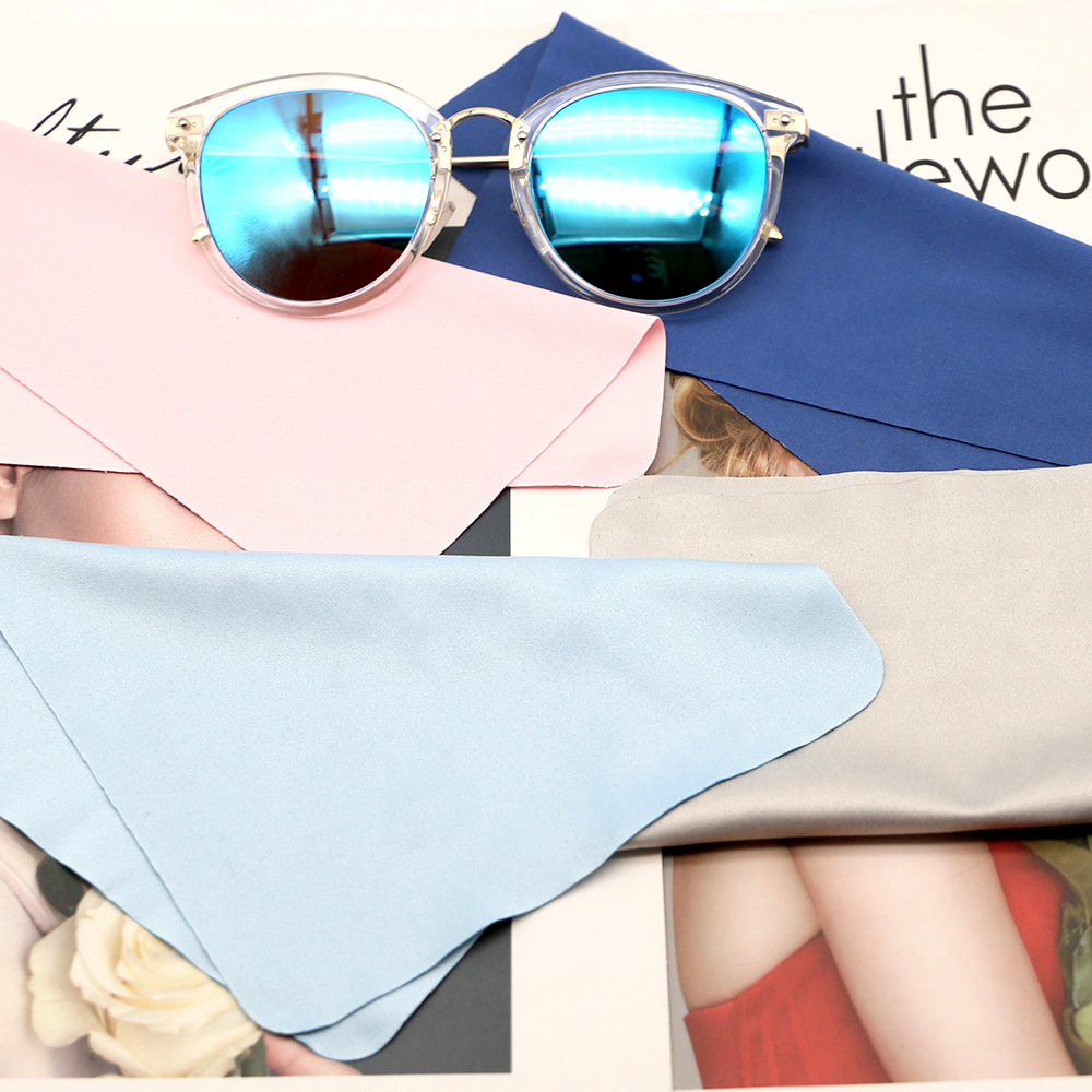 Factory Direct Sales Microfiber Glasses Cloth Solid Color Lens Screen Cleaning Cloth Needle One Sunglasses Cloth