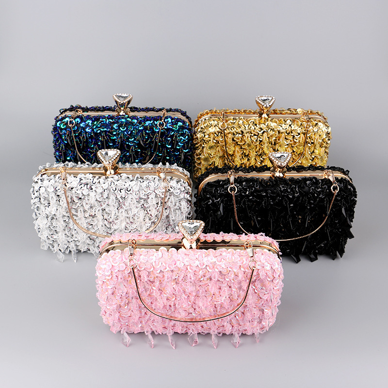 Party Wedding Internet Celebrity Evening Bag Portable Crossbody Dinner Bag Women's Classic Cheongsam Wedding Portable All-Matching Banquet Bag