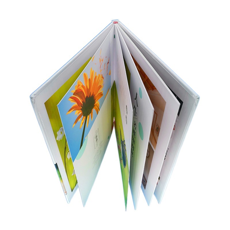 精美彩印蝴蝶装对裱专版画册硬纸板精装公司产品图册可定尺寸图案