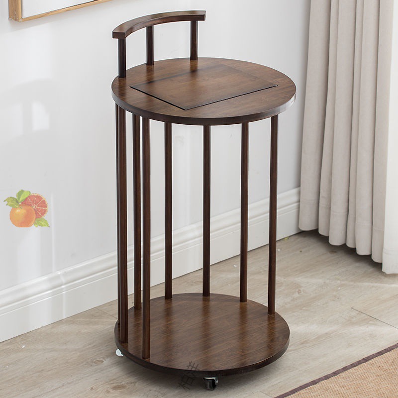 移动小茶桌泡茶边柜茶水架实木客厅茶台烧水壶一体水桶架置物架子