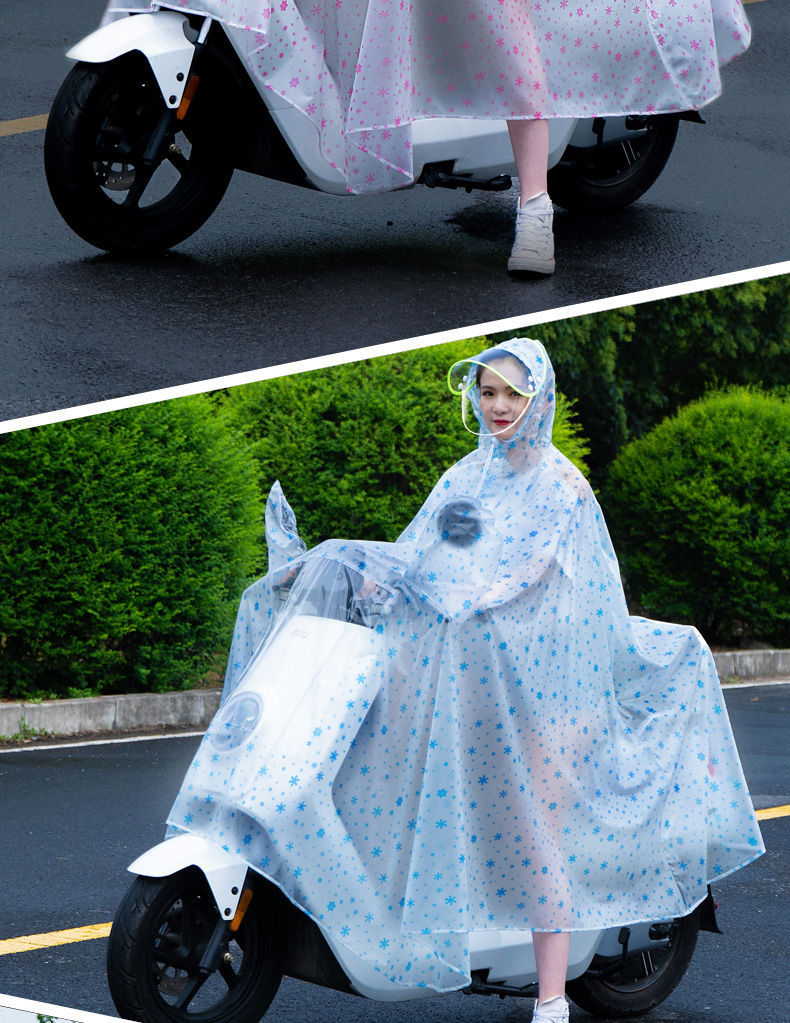 南极人母子款雨衣电动车电瓶车单人双人摩托车自行车加大加厚雨披