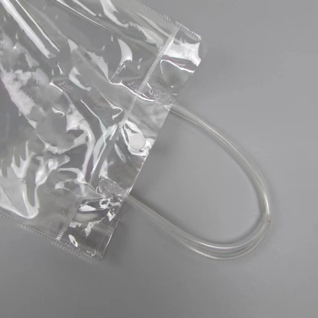 Wedding Pvc Transparent Handbag Plastic Clothing Packaging Bag Cosmetics Bag Hand Gift Bag Logo Printing