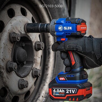 东科350扭力电动扳手大扭力工业级锂电池无刷充电板扳手裸机风炮