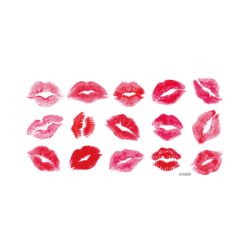 15只红嘴唇贴纸diy送情人节礼物装饰 af6068跨境红嘴巴情节人贴纸