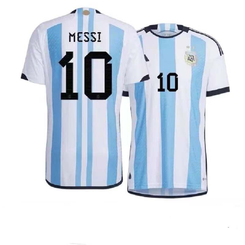 22-23阿根廷主客场短袖10号梅西球衣足球服男女成人儿童装训练服