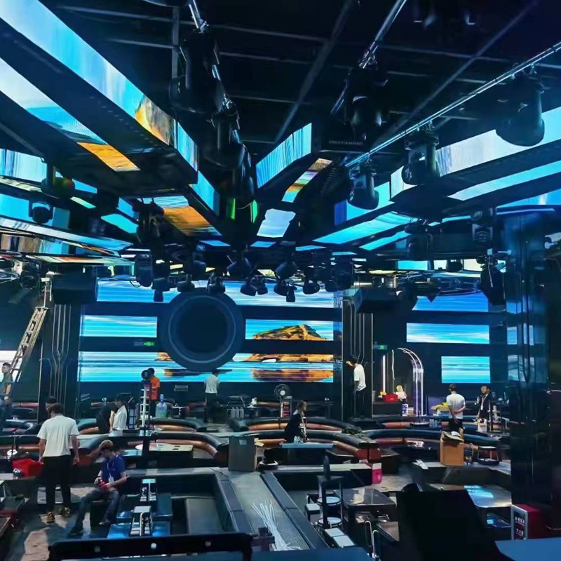 广州室内全彩led显示屏 p4酒吧ktv异型舞台酒店led电子显示大屏幕