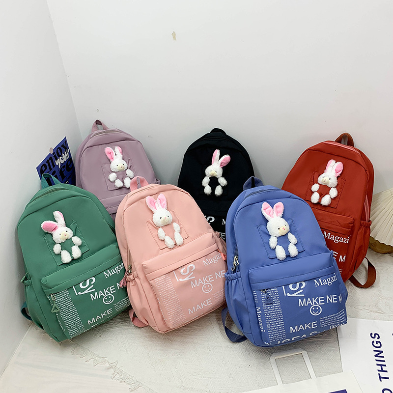 Foreign Trade Wholesale Student Backpack Women's Preppy Simple Schoolbag Japanese and Korean Primary School Student Backpack Ins Harajuku Cute Fashion