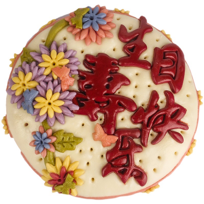 寿桃馒头寿包点心生日老人胶东花饽饽母亲节父亲节中秋节彩虹馍馍