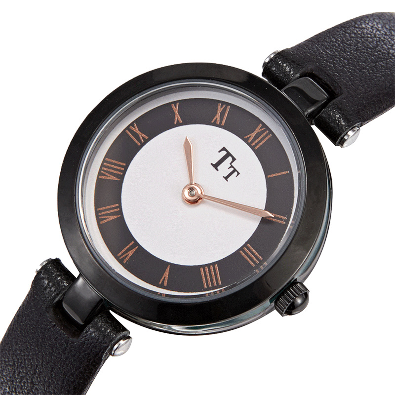 tt/天塔法国小众手表女ins风细带小巧学生印花复古简约气质女士表