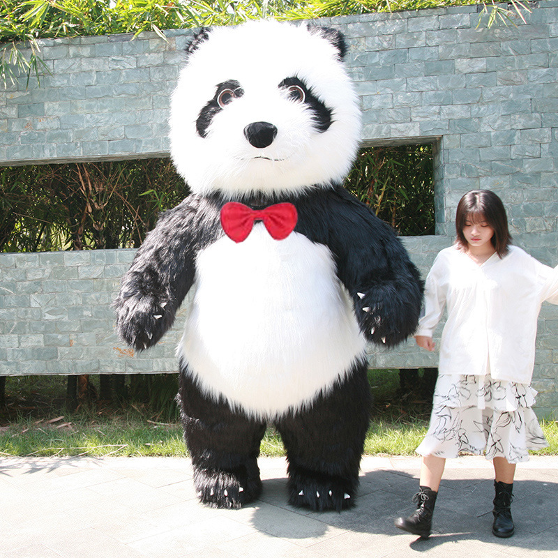 充气大熊猫人偶服装充气北极熊人穿玩偶服动物卡通人偶服装充气服