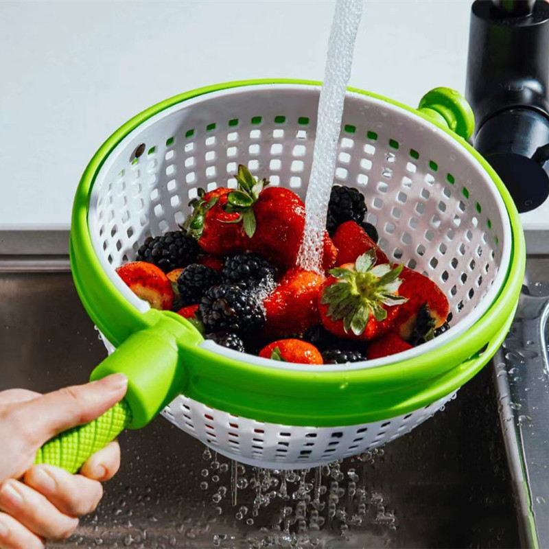 Kitchen Vegetables Rotating Water Drainer