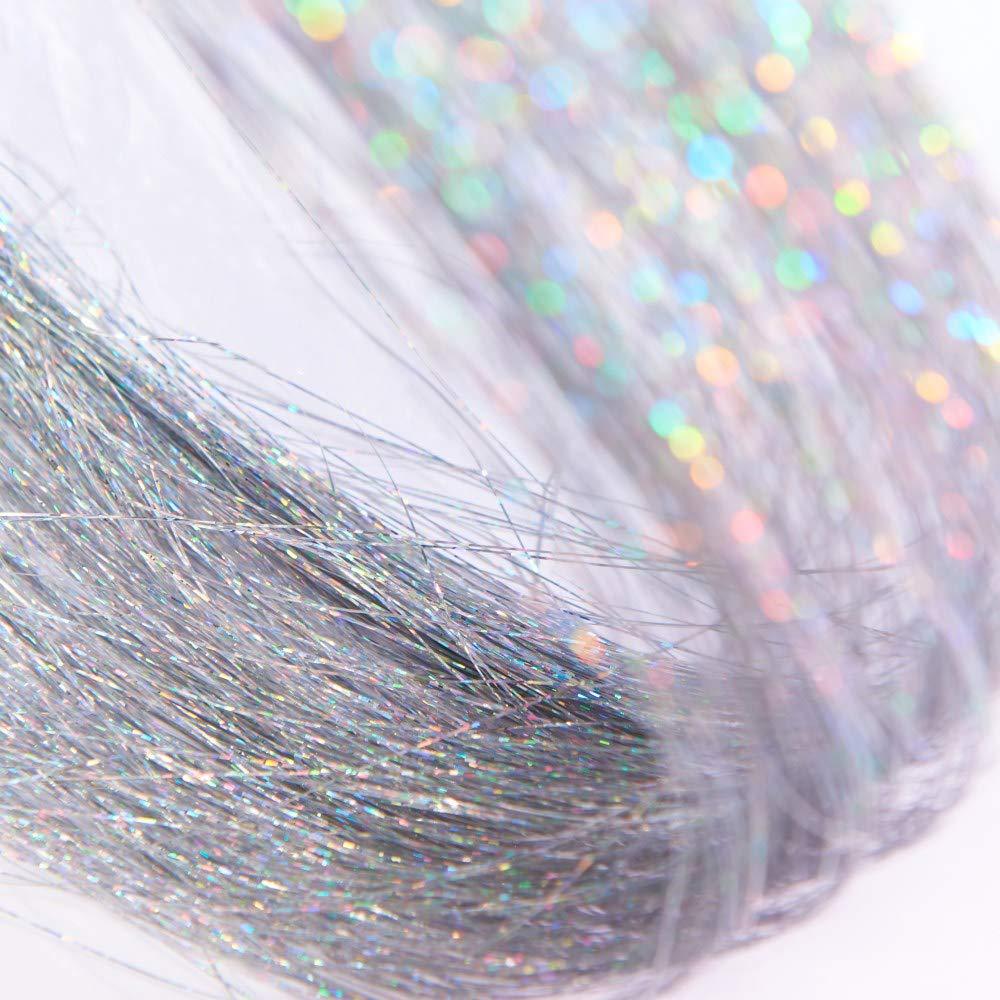 Colorful Laser Silk Seamless Hair Extension Colorful Shiny Gold Silk Nightclub Style Fashion Braided Hair Spot Delivery