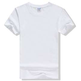 批发CVC广告衫现货圆领t恤刺绣logo班服短袖企业工装文化衫印字图