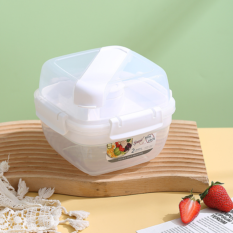 Cross-Border Sealed Crisper Lunch Box Fruit Salad Take-out Office Worker Light Food Lunch Box out Bento Box Lunch Box