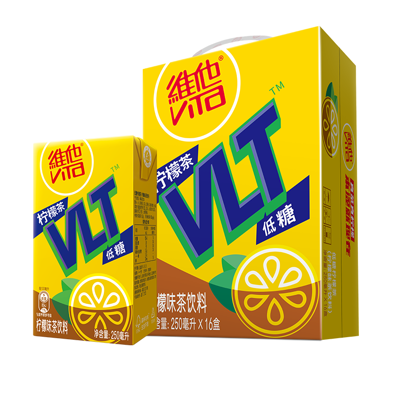 【立即购买】vita维他低糖柠檬茶柠檬味茶饮料250ml*16盒果味饮品