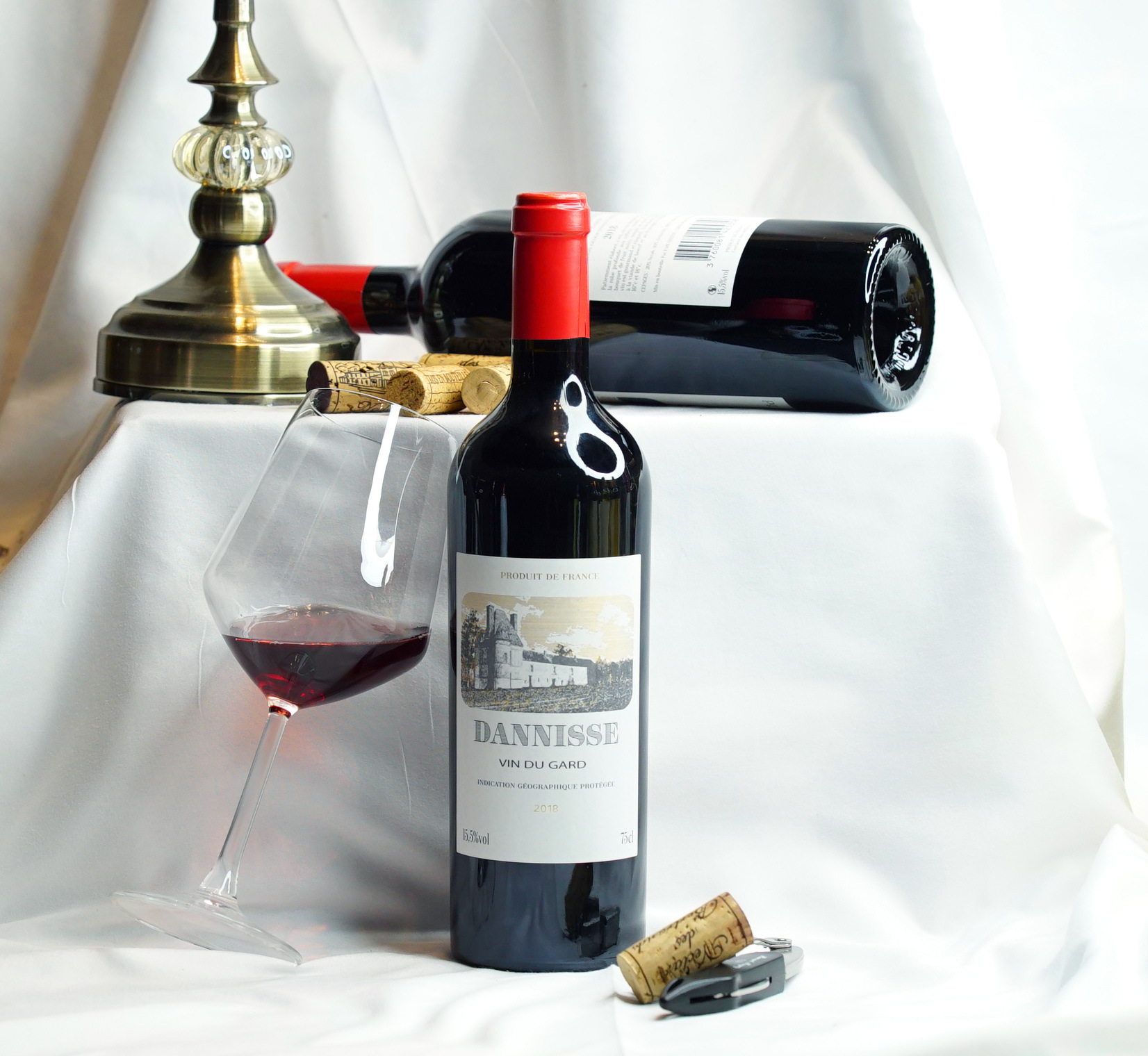 红酒批发丹尼斯干红葡萄酒 15.5度重型瓶 法国加尔产区igp