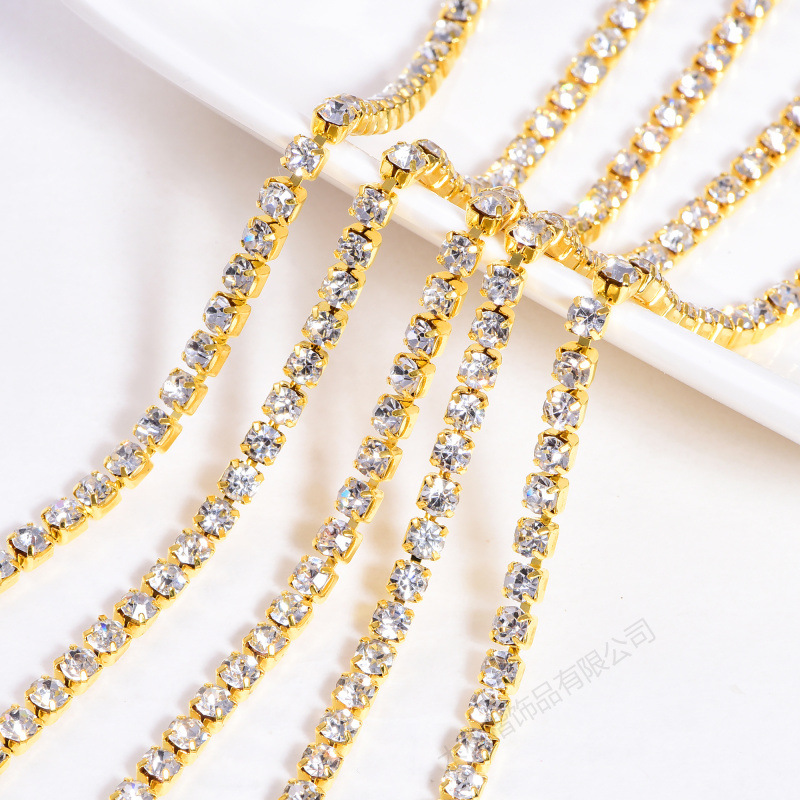 Color Drill Chain Intensive Diamond Claw Chain DIY Phone Case Nail Rhinestone-Sticking Clothing Accessories Chain Wholesale